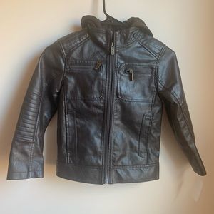 Urban Republic Brown Pleather Hooded Jacket